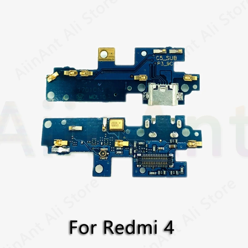 For Redmi 4 USB Дата зарядный порт зарядное устройство док-разъем гибкий кабель для Xiaomi Redmi Note 3 3s 4 4x Pro Prime Замена - Цвет: For Redmi 4