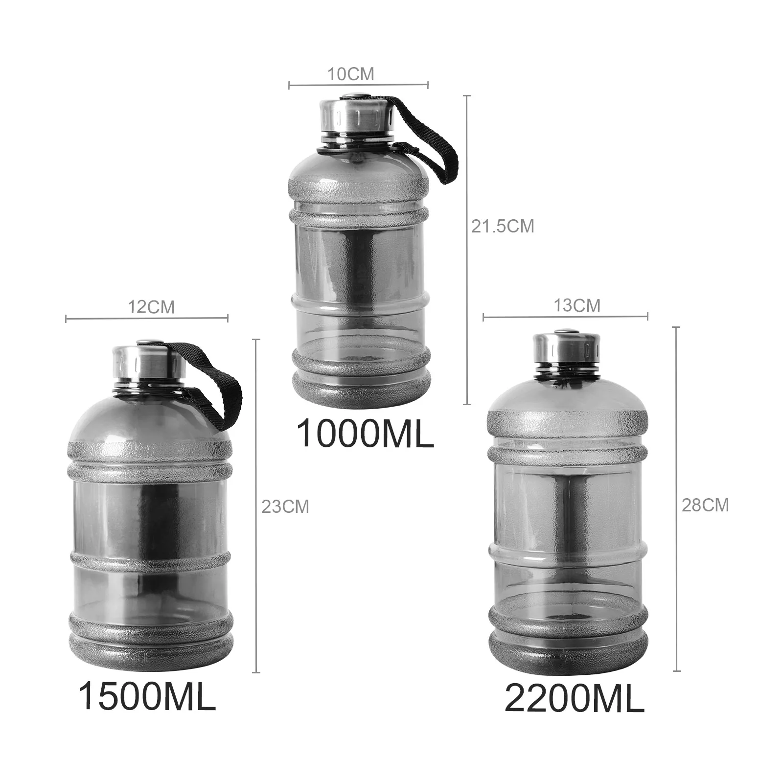 

Sport Bottle 1L/1.5L/2.2L High-capacity Plastic Drinking Kettle Shaker Bottle With Handle Outdoor Cycling Gym Fitness Training