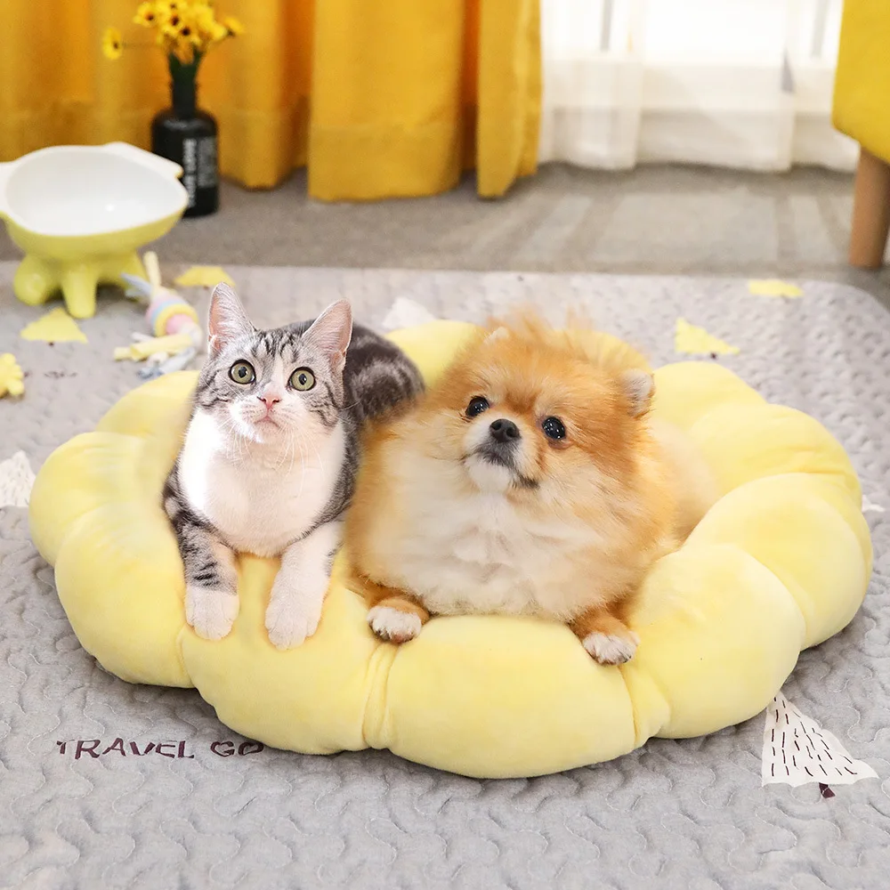 

Flower Shaped Cat Mat Bed Soft Basket For Dogs Cute Cushion Indoor Plush Kitten Puppy Sleeping ghj87