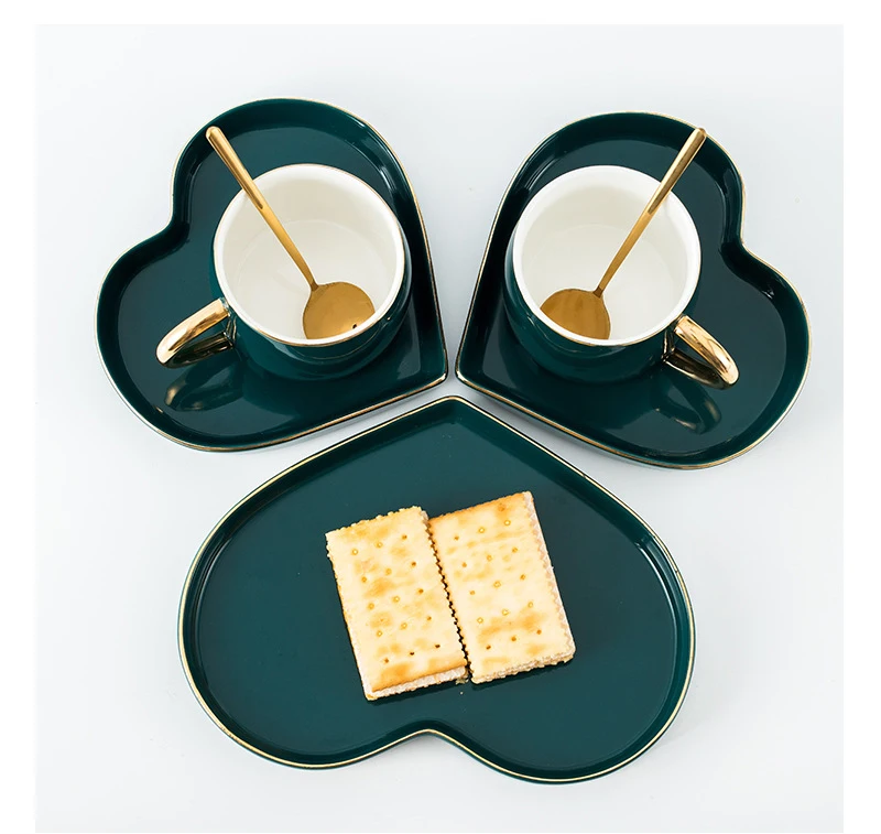 Роскошные керамические стаканы с ложкой для кофе молока|Кружки| |