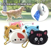 pet dog training treat bag outdoor dog treat pouch waist feed bundle pocket silicone dog puppy reward snack bag supplies