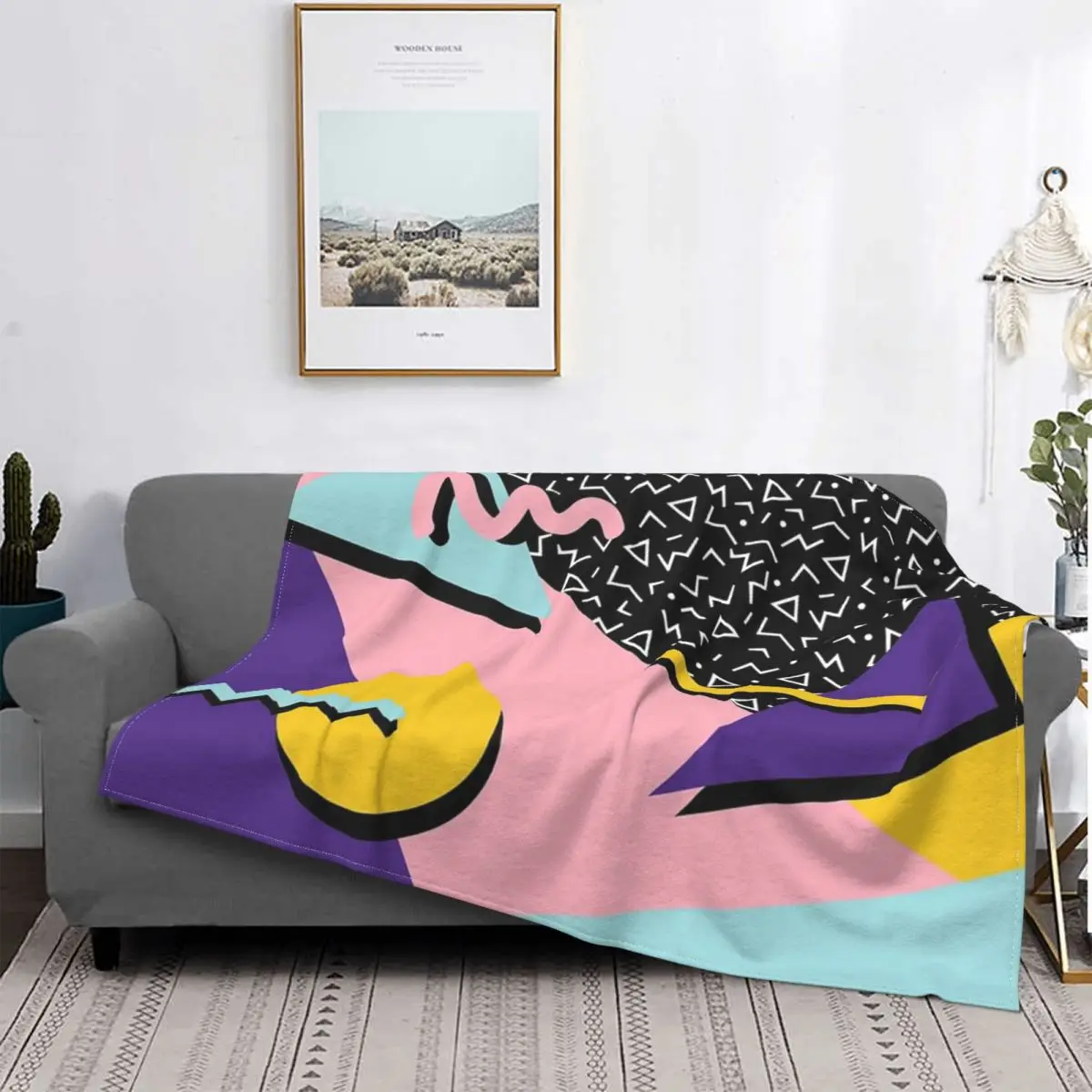 

Мемфис узор 20-Ретро 90-е 80-е одеяло покрывало для кровати плед одеяло S пляжное полотенце теплое одеяло покрывала для кровати