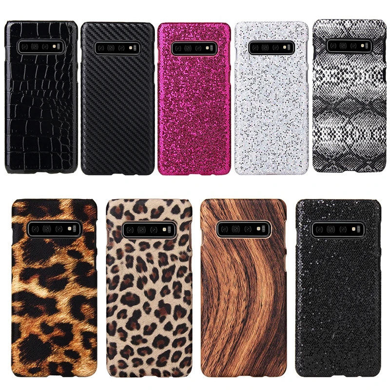 Чехол для Samsung s10 s10e S9 S8 note 9 10 Plus a70 a50 s7 a80 роскошный кожаный чехол с леопардовым