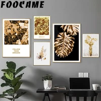light luxury black gold leaf monstera star key wall art modern nordic canvas print decor painting poster pictures living room