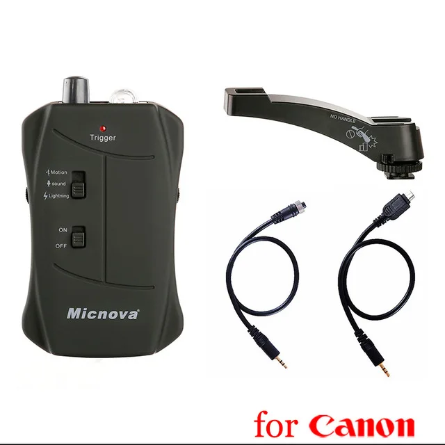 Micnova ИК пульт дистанционного управления спуска затвора Lightning Motion Sound 3 в 1 триггер для Canon Nikon SLR камера Пульт дистанционного управления сенсор - Цвет: for CANON