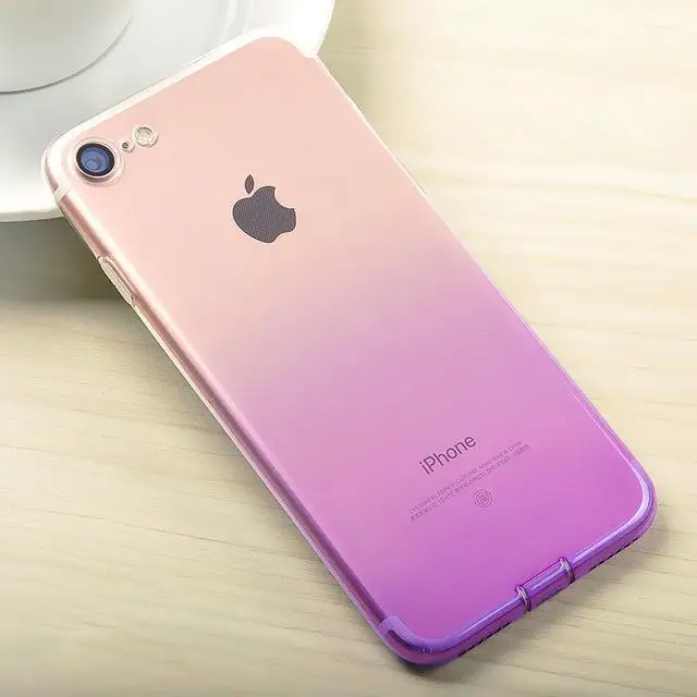 Модный ультратонкий цветной мягкий чехол для телефона из ТПУ iphone 5 5S SE 6 6S Plus 7 8 X XS