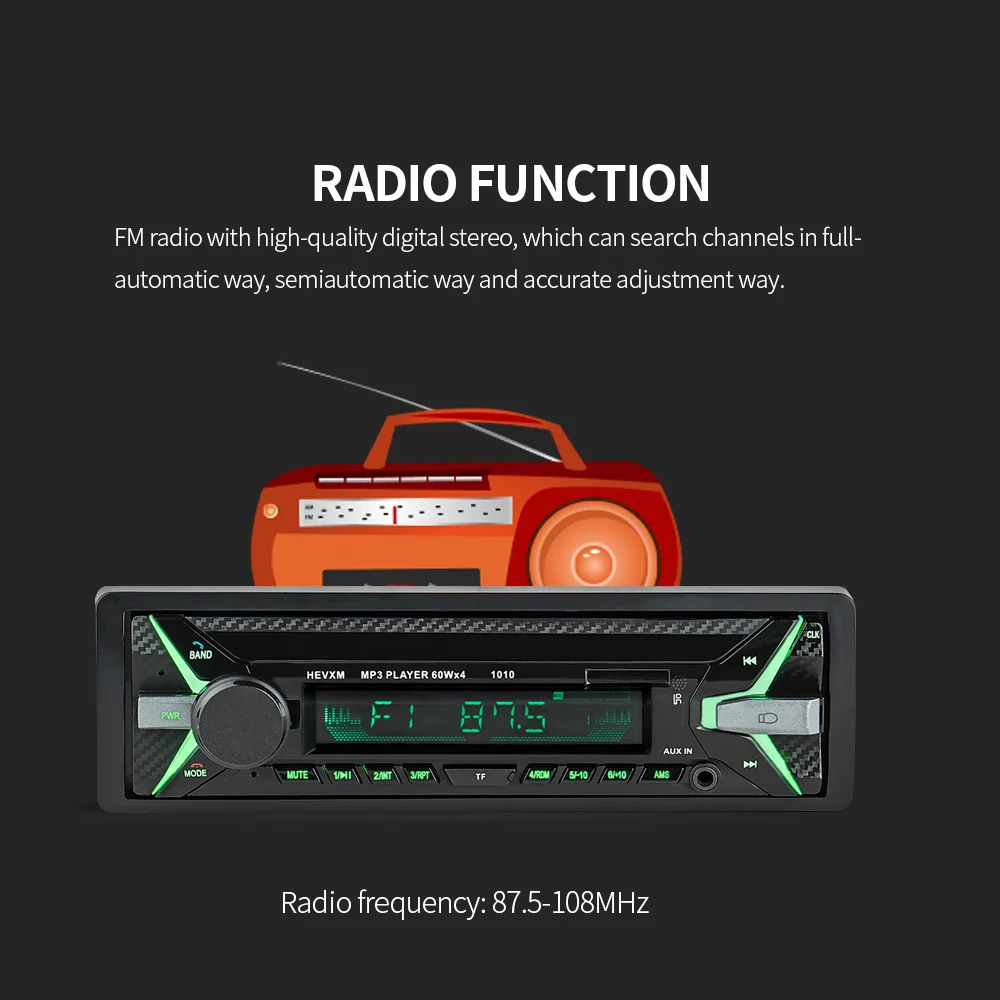 Автомобиль Радио стерео проигрыватель Bluetooth телефона AUX-IN MP3 FM/USB/1 Din/пульт дистанционного управления 12 В Прокат Авто Аудио распродажа Новинка