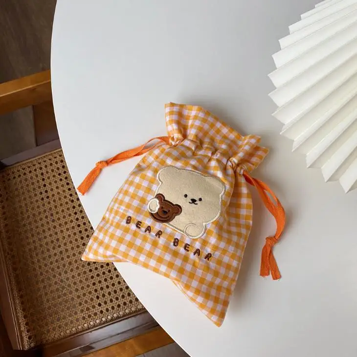 1 шт. корейский Очаровательные желтые в виде медведя из мультфильма сетки для