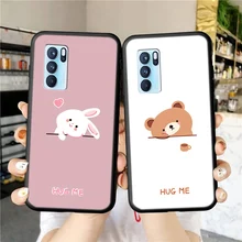 For OPPO Reno 6 Pro 5G Phone Case Luxury Funda reno6pro Rabbit Bear Silicone Soft Shell Celulares Sleeve ren6pr Back Cover Coque