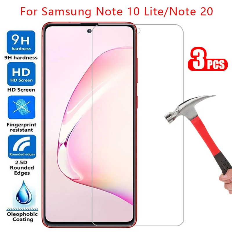 

protective tempered glass for samsung note 10 20 lite 5g screen protector on galaxy note10 note20 light not film samsun galaxi