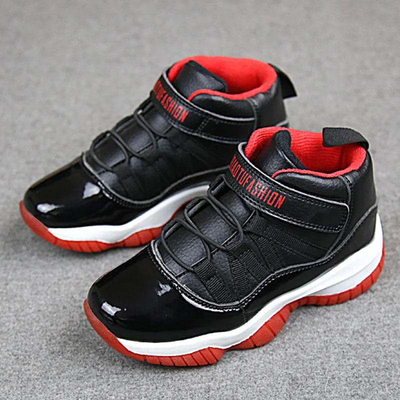 Нескользящие резиновые детские кроссовки New Jordan черные баскетбольные для
