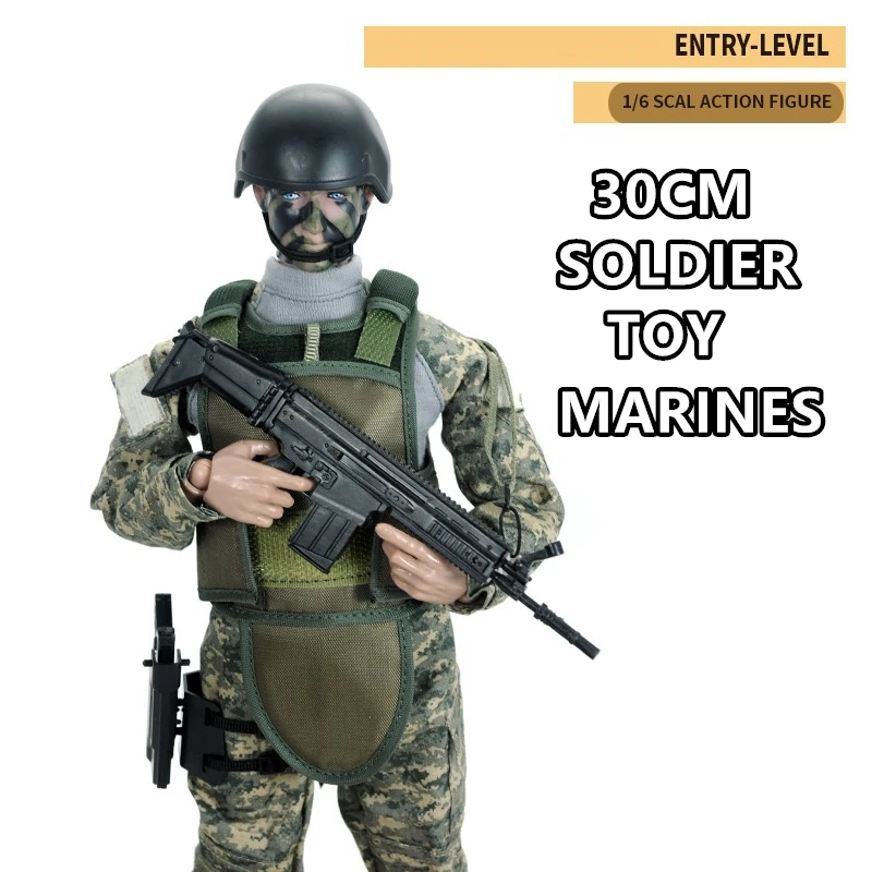 1:6 12 Inch 30cm Marines Realistic Soldier doll Military Model Collection Gift Toy Tool | Игрушки и хобби