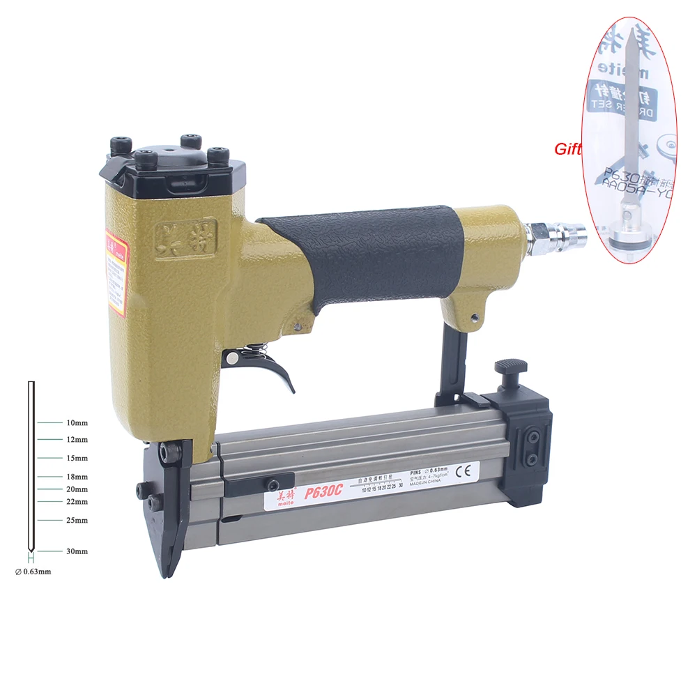 Качественный пневматический пистолет для ногтей meite 23GA 30 мм P630C Безголовый
