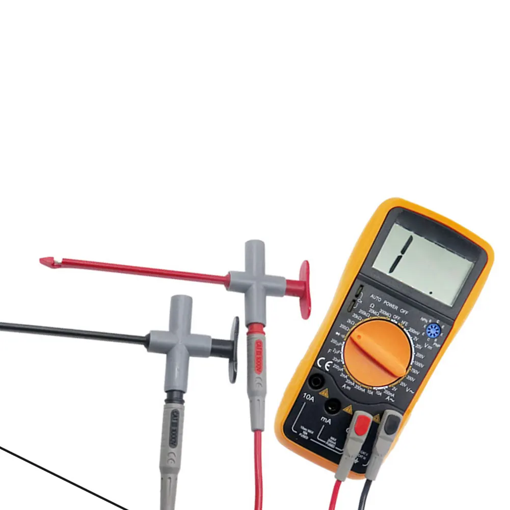 

2PCS Multimeter Leads Test Probes Puncture Needle Clip Insulation P5010 For 4mm Banana Plug Connector Multimeter Needle New