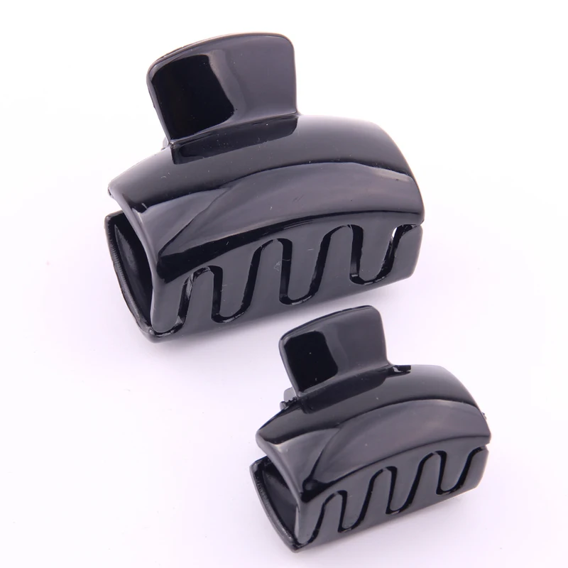 

6 Pieces Mini Hair Claws for Women Solid Black Crabs for Hair Fringe Haipin Small Plastic Hair Clamp Headdressing Hair Accessory