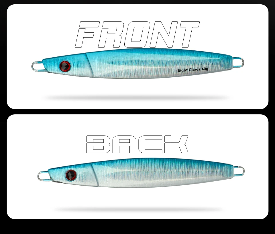 

EIGHT CLAWS Shore Casting Spoon 14g 21g 28g 40g Top Quality Metal Jig Bait Lead Fish Wobbler Fishing Lure