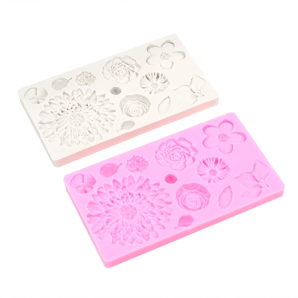 

Sunflower Shape Cake Mold Food Grade Material Baking Tools Cake Decoration Dining Bar Fondant Silicone Kitchen Accessories