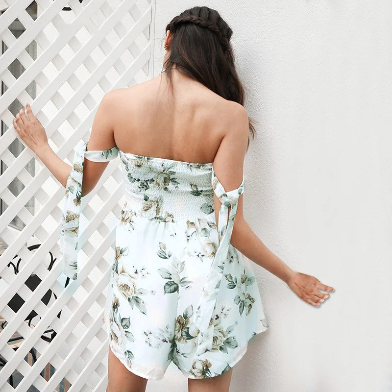 

wome jumpsuit printed slim female jumpsuit fashion casual Strapless female jumpsuit sexy female loose jumpsuit Ladies clothing