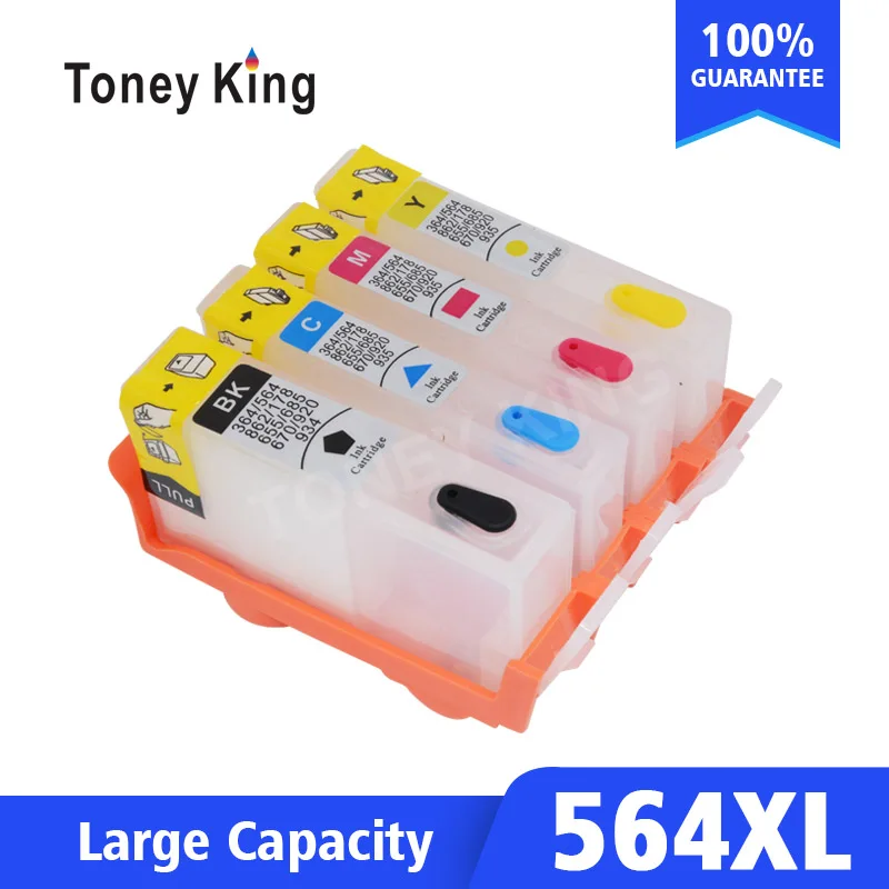 

Toney King Refillable Cartridge For HP 564 XL Ink Cartridges For Photosmart 5510 5511 5512 5514 5515 5520 5521 6510 6512 Printer