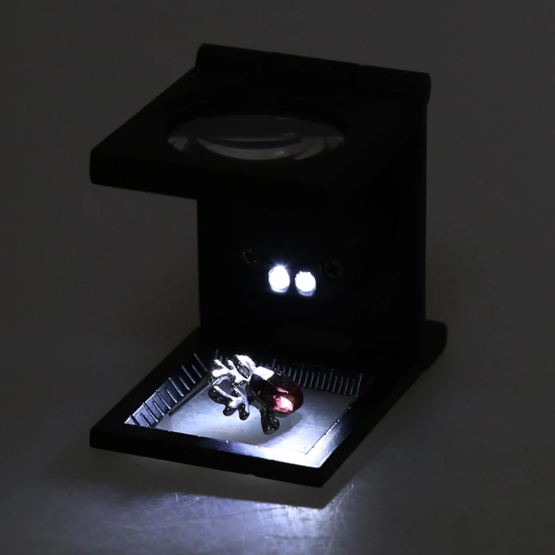 В 10 раз лупа увеличительное Стекло Мощность складной светодиодный светильник