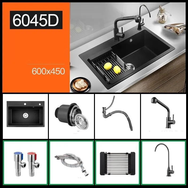 Гранит Torneira Gourmet Integral Para Lavandino Cucina кухня Fregadero De Cocina Cuba Pia Cozinha Lavabo мойка для овощей - Цвет: Version F