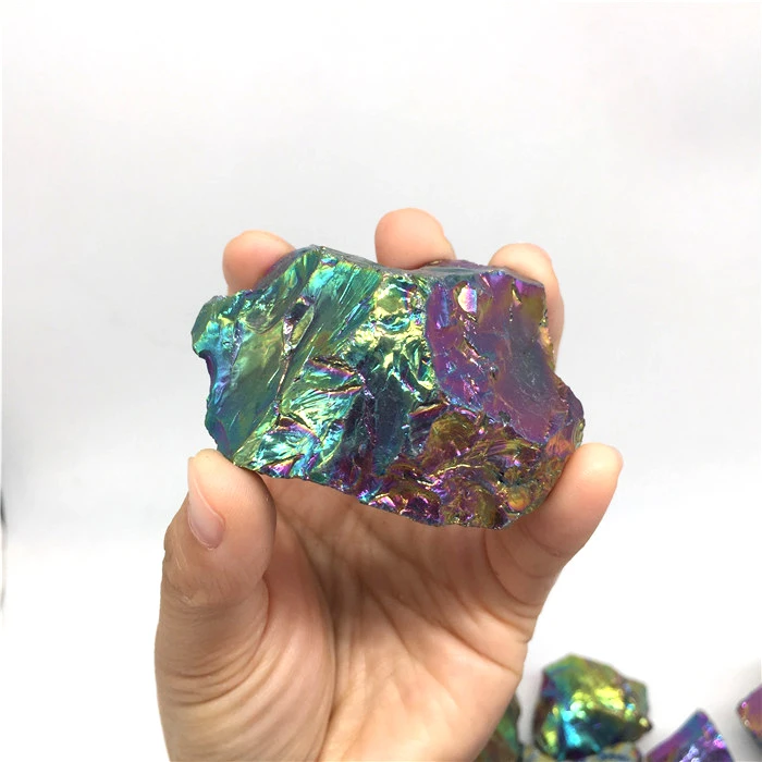 50g Bismuth Titanium angel aura quartz crystal gravel raw crystal tumbled stones