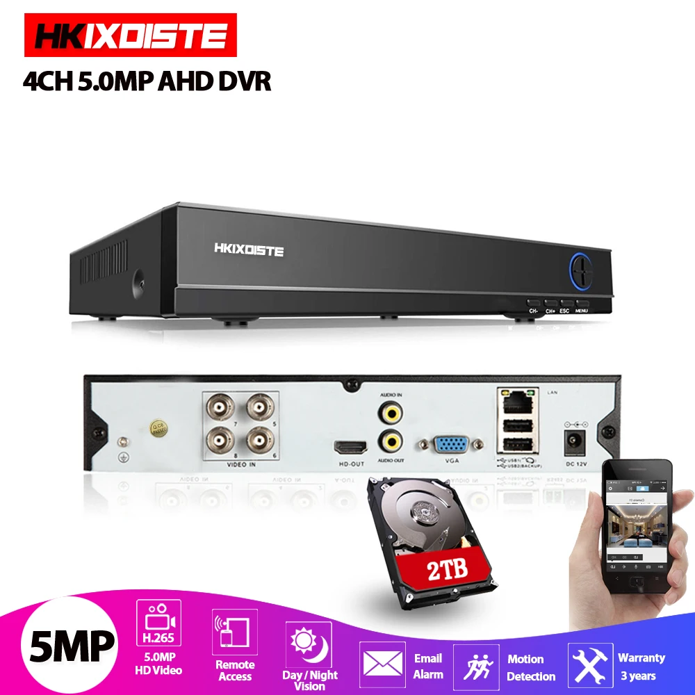 Камера видеонаблюдения hkixdistee 4 канала 5 МП H.265 супер CCTV XVR AHD NVR DVR цифровой