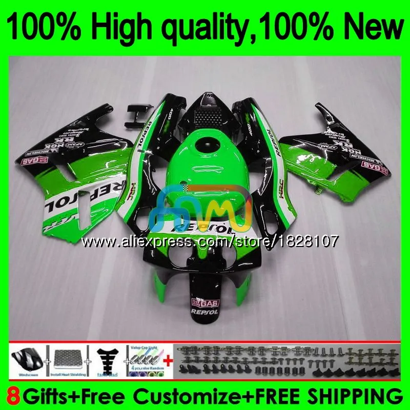 

NC35 RVF400R For HONDA RVF VFR 400 R 400R VFR400 R V4 89BS.0 VFR400R NC24 95 96 97 98 1995 1996 1997 1998 Fairing Repsol green