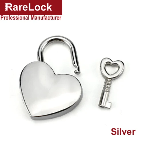 Silver Rarelock любовь медальон замок 3 цвета замок для женщин девушка сумки рюкзак шкатулка DIY MMS510 ii - Цвет: Silver
