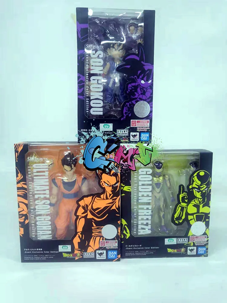 CMT Bandai Dragon Ball Z DBZ SHF Son Goku Boys Золотой Морозильный сон Гохан события эксклюзивный цвет издание аниме ПВХ игрушки