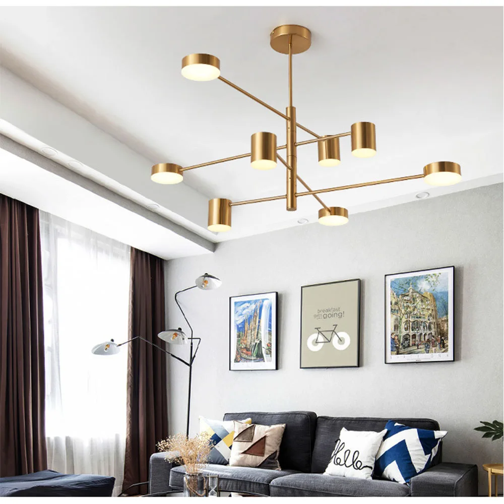 Concise Modern Atmospheric Family Dining Room Chandelier Creative Net Red Light Decoration Nordic Style Lamps And Lante