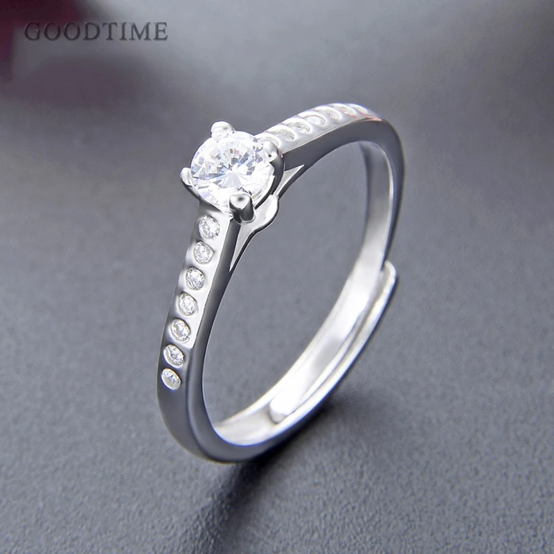

Noble Ring For Women Pure 925 Sterling Silver Rhinestone Zircon Ring Jewelry Accessories For Bride Wedding Party Decoration