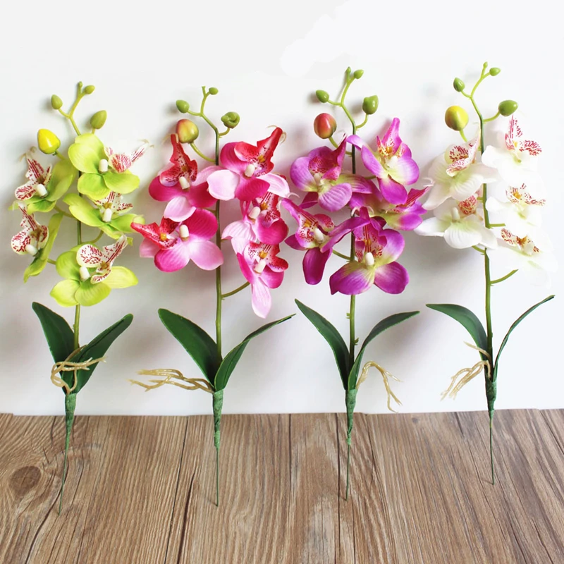 

1Pc Artificial Flower 5 Heads Butterfly Orchid Silk Houseplant Wedding Party Decoration DIY Flower Arrangement Accessories
