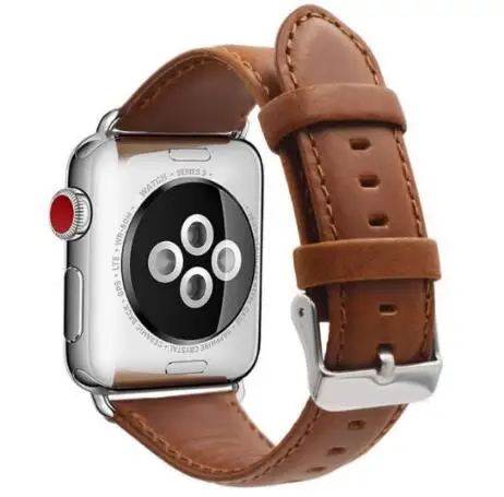 Классический коричневый кожаный ремешок петля для Apple Watch серии 1 серия 2 3 4 5 часов