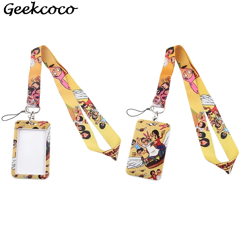 

J2162 мультфильм работать с отделением для карт, мобильный телефон шейный ремешок для ключей ID карты для USB держатель значка "сделай сам" с подв...