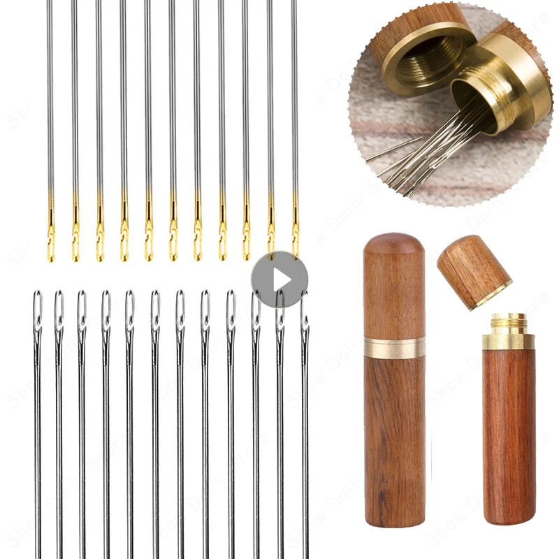 

12/24/30 шт., иглы для шитья, с боковым отверстием