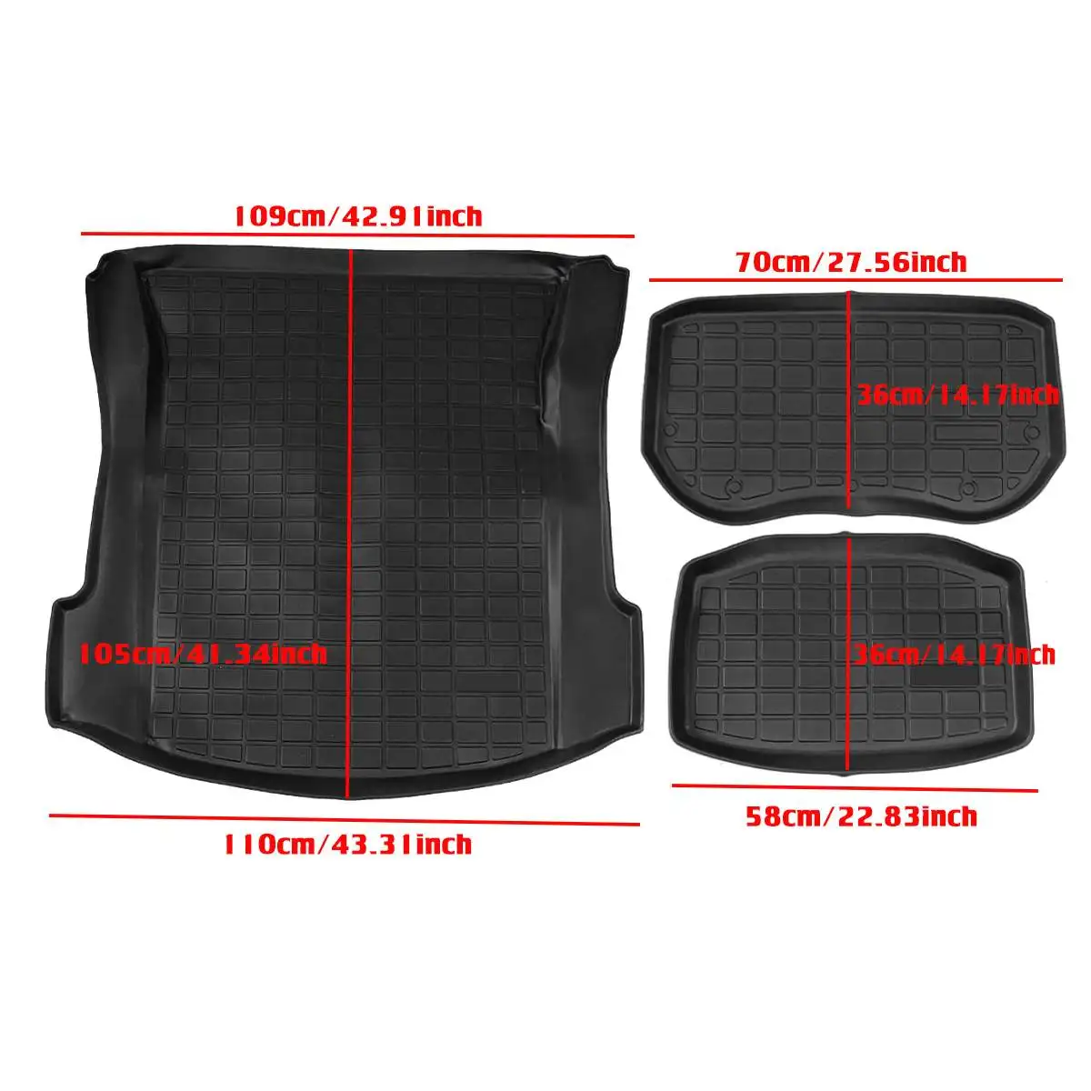 

TPE Car Front and Rear Trunk Mat For Tesla Model 3 2021 Cargo Liner Waterproof Trunk Storage Mat Protective Pads Car Accessories