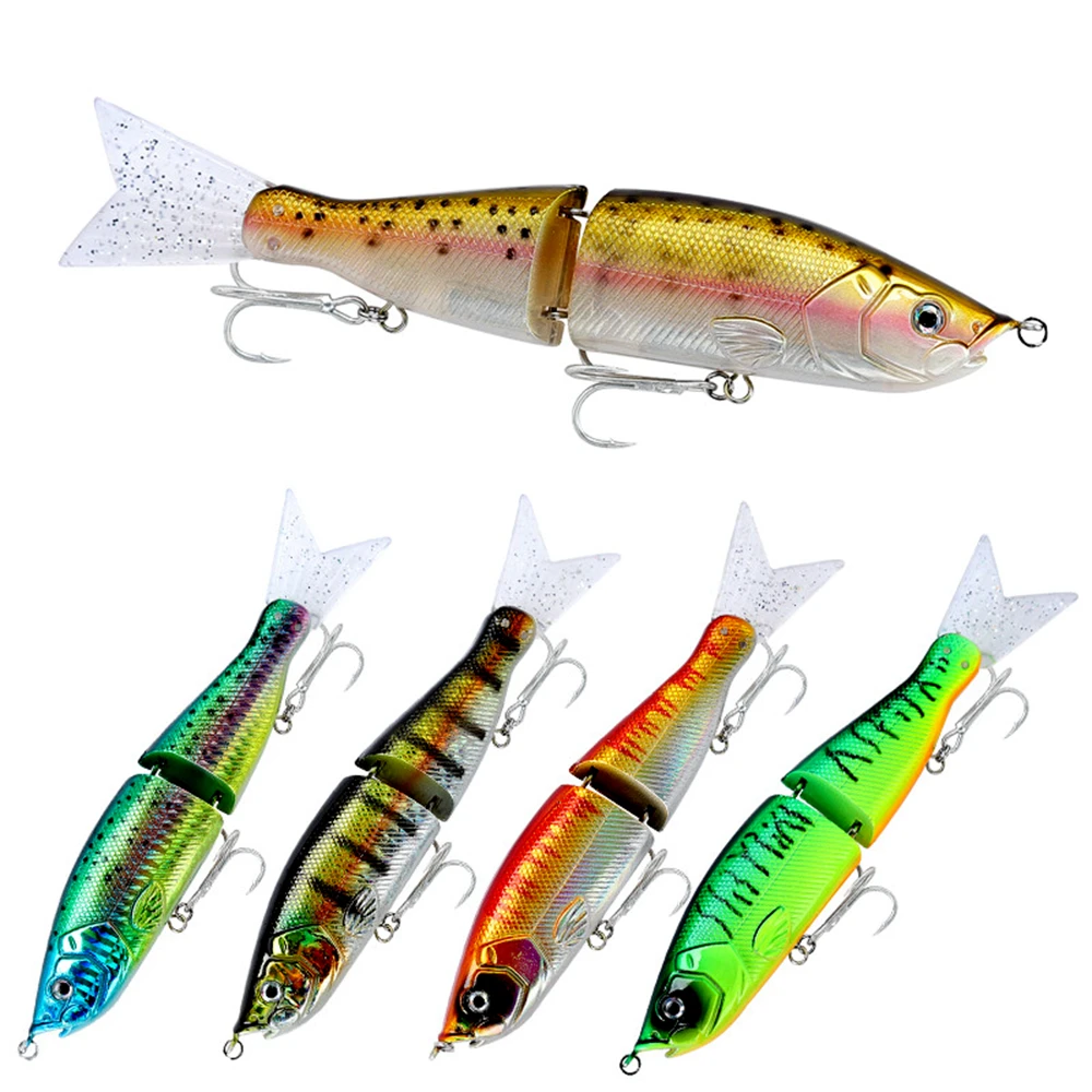 

55 г большая приманка для соленой воды, Тонущая рыболовная приманка, гольян, 2 секции тела, VMC, острый крючок, светоотражающий мягкий хвост, рыб...