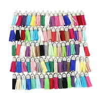 100 piecespack tassel vintage leather fringe for purl macrame diy jewelry keychain cellphone straps pendant