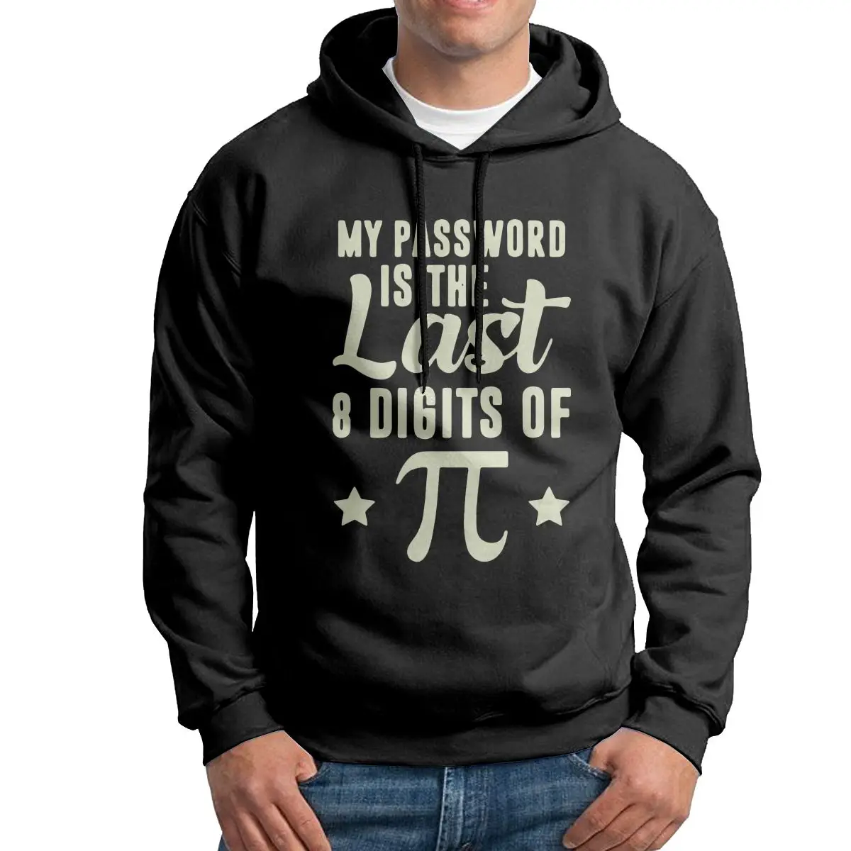 

My Password Is The Last 8 Digits Of Pi Funny Hoodies Man Casual Hoodie Shirt Pure Cotton Normal Hooded Sweatshirts