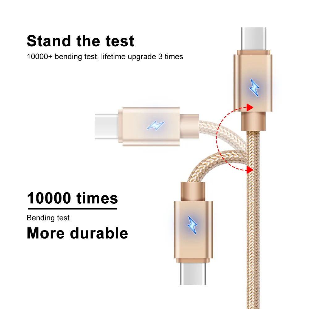 Кабель VOXLINK USB Type C 2 4 А кабель передачи данных для быстрой зарядки MacBook Xiaomi Mi4C Mi5