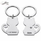 Идентификационные бирки для домашних животных, Именные Бирки Для маленьких и больших кошек, бирка для ошейника, аксессуары для домашних животных, блестящий немецкий брелок в виде овчарки