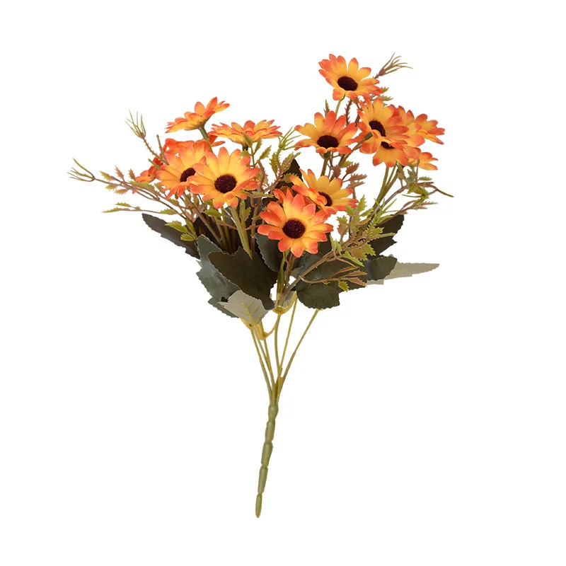 

18 autumn-colored daisies put a bunch home hotel decoration fake flower artificial chrysanthemum simulation bouquet