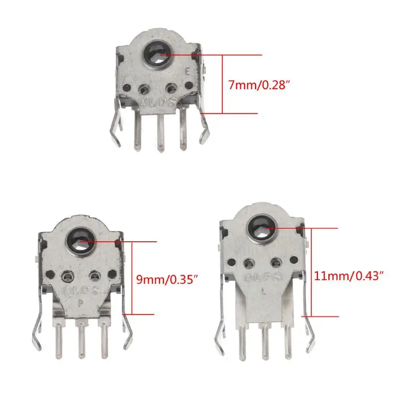 

2Pcs ALPS Mouse Encoder Mouse Decoder 7mm 9mm 11mm Highly Accurate for Wheel