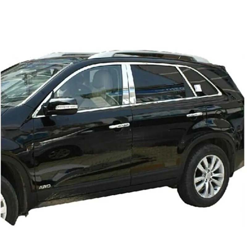 Автомобильный Стайлинг из нержавеющей стали оконный столб Отделка Автомобиля