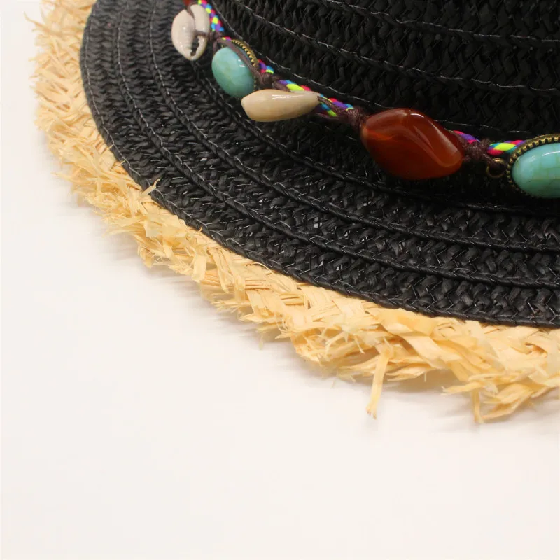 

2021 new Summer Sun Hat For Women and child Caps Fashionable Straw Hat England Sea Beach Parent-child cap Trip Caps