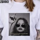 Женская рубашка, милая футболка в стиле Харадзюку, повседневная одежда в стиле панк, Винтажные Футболки с графическим принтом, крутая футболка из джерси с рукавами для девушек