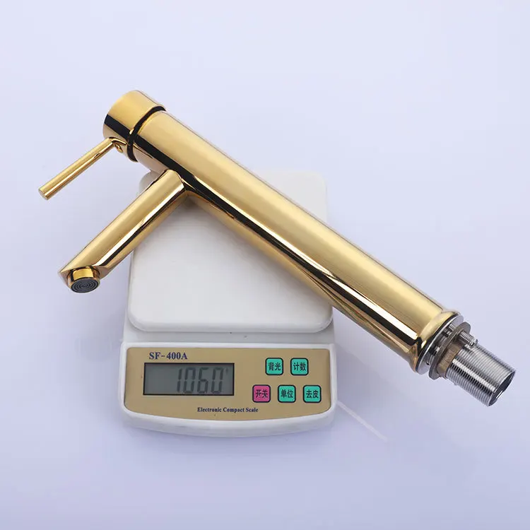 

Brass washbasin washbasin faucet Bathroom sink faucet gold Rose style faucet hot and cold faucet free of charge