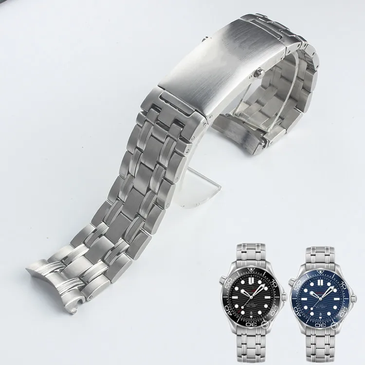 Ремешок для часов из нержавеющей стали сменный стальной браслет мужских