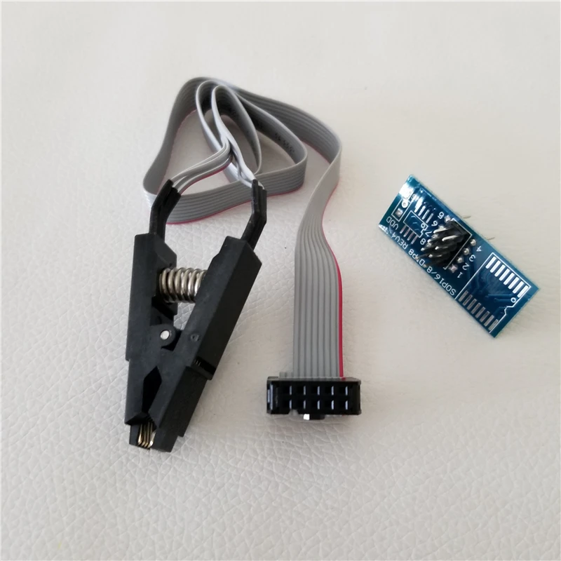 

DASH Programmer Testing EEprom IC Clamp SOIC8 SOIC 8 SOP8 SOP Clip Cable Cord & Adapter For 24 93 25 26 Series Chip